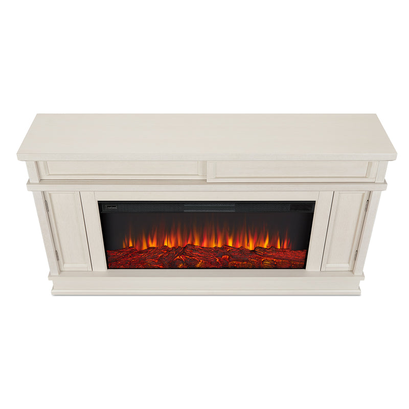 Torrey Electric Fireplace Bone White Real Flame 4020E-BNE
