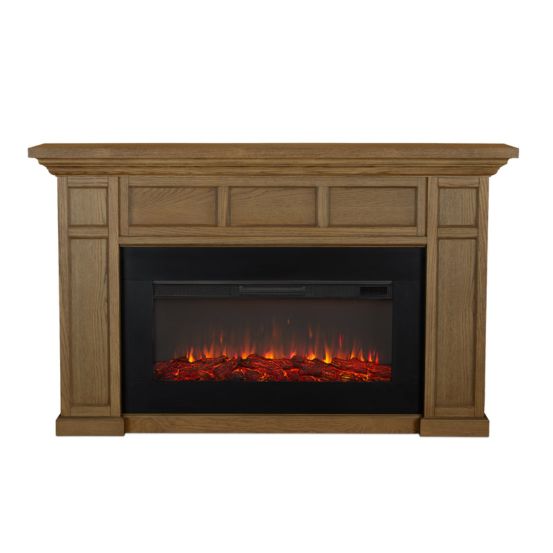 Alcott Landscape Electric Fireplace in English Oak by Real Flame