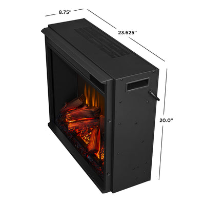Hollis Electric Fireplace in Black by Real Flame