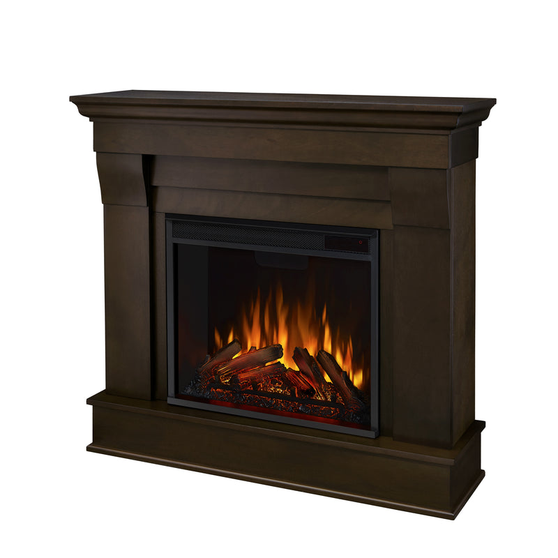Chateau Electric Fireplace in Dark Walnut by Real Flame