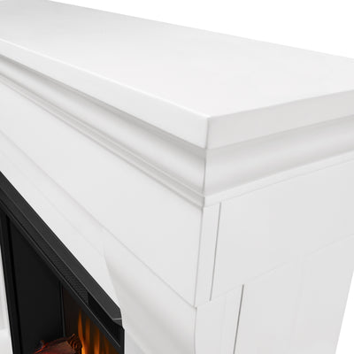 Chateau Electric Fireplace in White by Real Flame