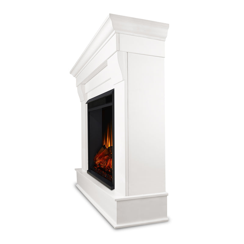 Chateau Electric Fireplace in White by Real Flame