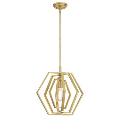 Westinghouse Lighting Holly One-Light Indoor Pendant, Champagne Brass Finish