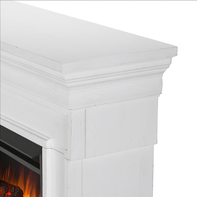 Emerson Grand Electric Fireplace in Rustic White by Real Flame