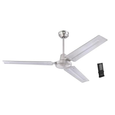 Westinghouse Lighting Jax Industrial-Style 56-Inch 3-Blade Brushed Nickel Indoor Ceiling Fan, Remote Control Included