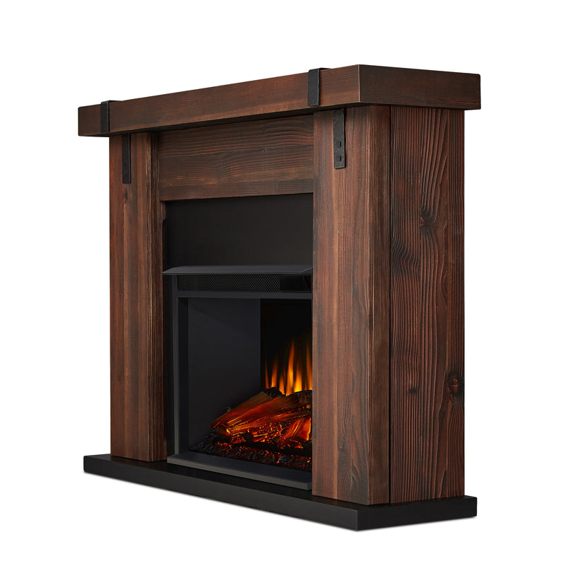 Aspen Electric Fireplace in Chestnut Barnwood by Real Flame