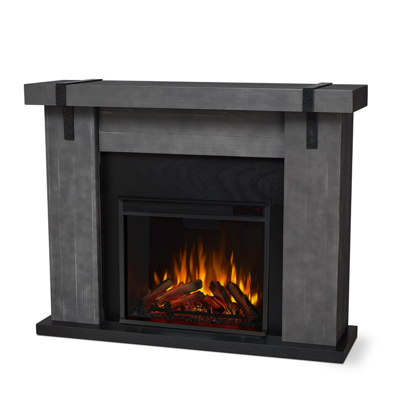 Aspen Electric Fireplace in Gray Barnwood by Real Flame