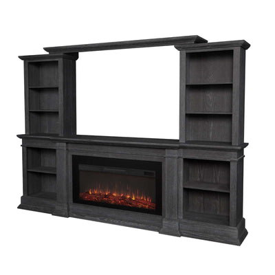 Monte Vista Electric Media Fireplace in Antique Gray by Real Flame