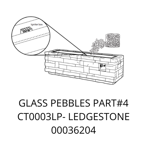 Glass pebbles for Ledgestone Table by Real Flame