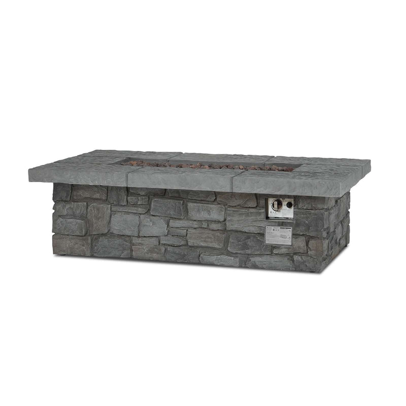 Sedona 52" Rectangle Propane Fire Table in Gray with Natural Gas Conversion Kit by Real Flame