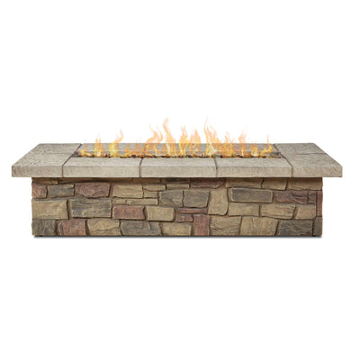 Sedona 66" Rectangle Propane  Fire Table in Buff with Natural Gas Conversion Kit by Real Flame