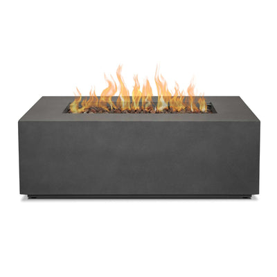 Aegean 42" Rectangle Propane Gas Fire Table in Weathered Slate with Natural Gas Conversion Kit by Real Flame