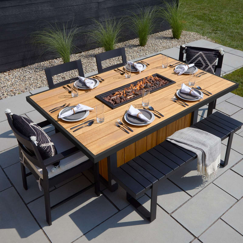 Bodhi Dining Fire Table with Hidden Propane Tank