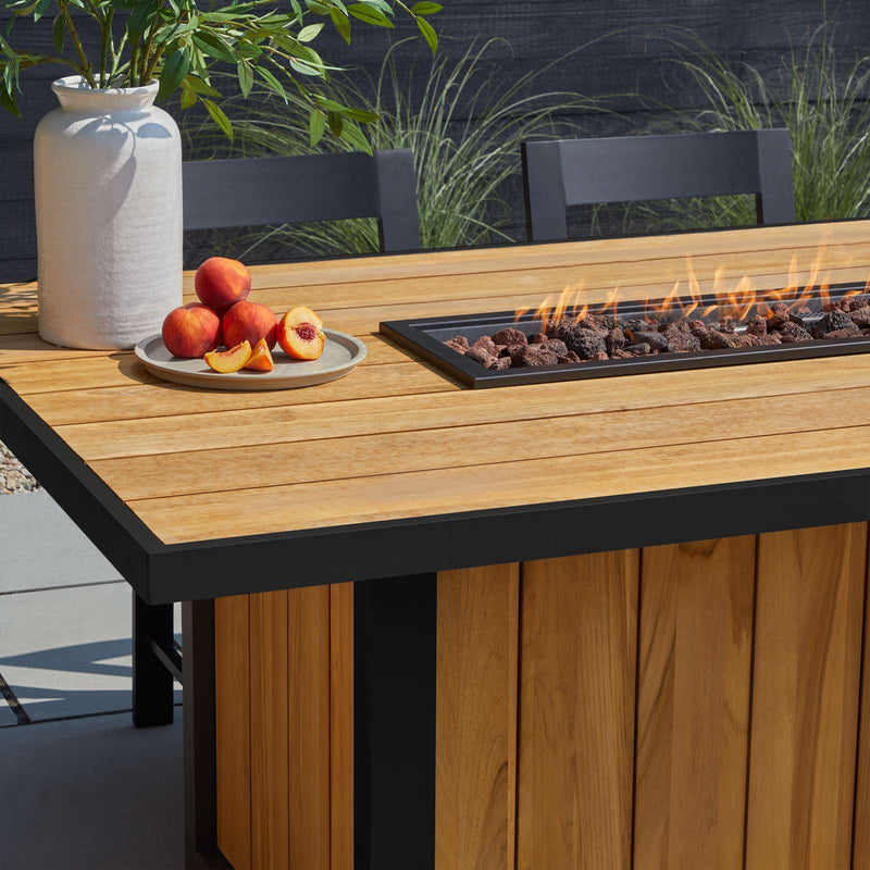 Bodhi Dining Fire Table with Hidden Propane Tank