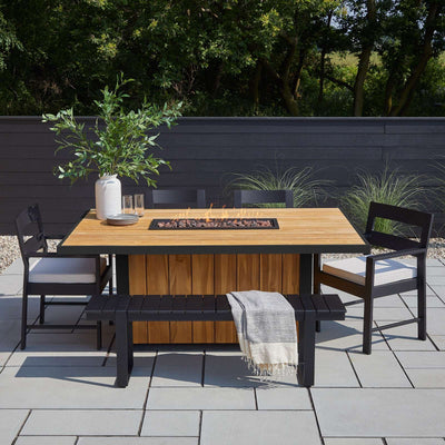 Bodhi Dining Fire Table with Hidden Propane Tank