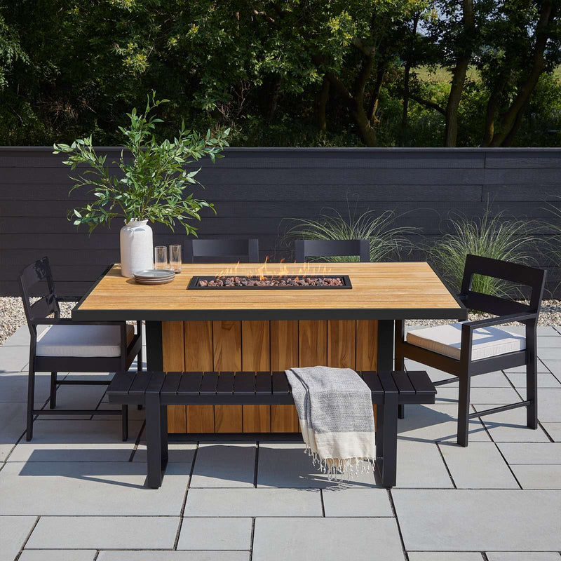 Bodhi Dining Fire Table with Hidden Propane Tank