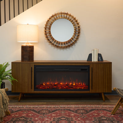 Morris Landscape Electric Fireplace TV Stand