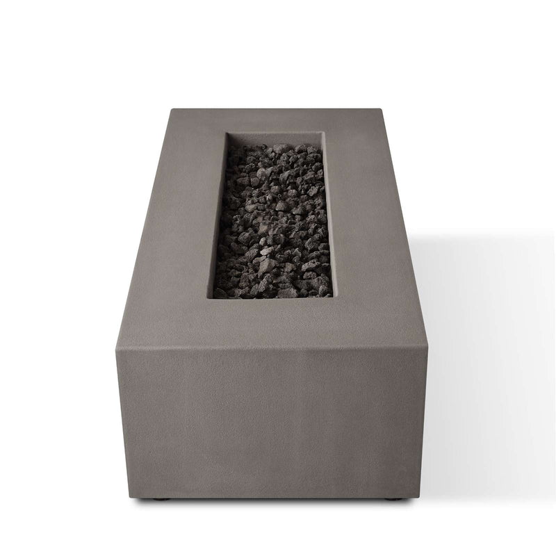 Estes 60" Rectangle Fire Pit Table With Hidden Liquid Propane Tank by Real Flame