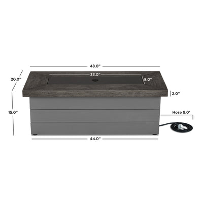 Sullivan Propane Fire Table in Gray by Real Flame
