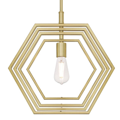 Westinghouse Lighting Luminaire suspendu d'intérieur à une lumière Holly, fini laiton champagne