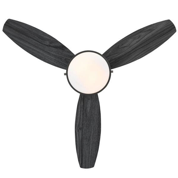 Alloy 42-inch Indoor Ceiling Fan with LED Light FixtureMatte Black with Reversible Charcoal/Riverbed Blades, Opal Frosted Glass