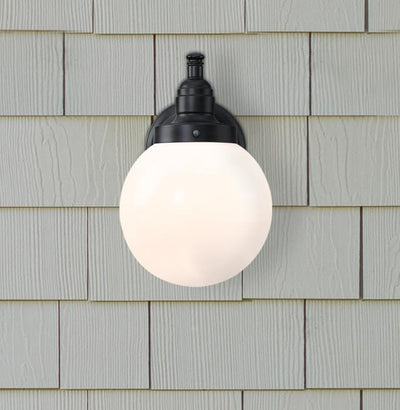 Eddystone 1-Light  Outdoor Wall Fixture, Dusk-To-Dawn Sensor