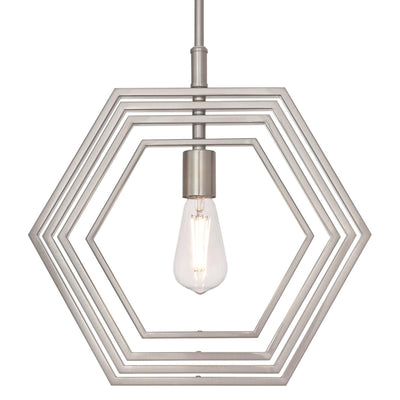 Westinghouse Lighting Luminaire suspendu d'intérieur Holly à une lumière, fini nickel brossé