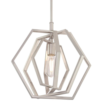 Westinghouse Lighting Luminaire suspendu d'intérieur Holly à une lumière, fini nickel brossé
