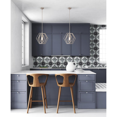 Westinghouse Lighting Luminaire suspendu d'intérieur Holly à une lumière, fini nickel brossé