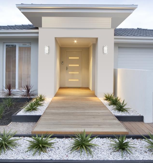 Outdoor Wall Fixture-White Finish with White Glass Lens