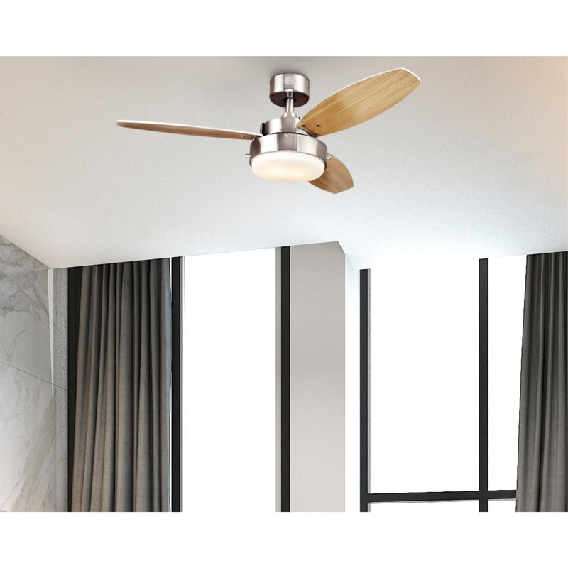Alloy Brush Nickel Finish Ceiling Fan - LED LAMPS INCLUDED