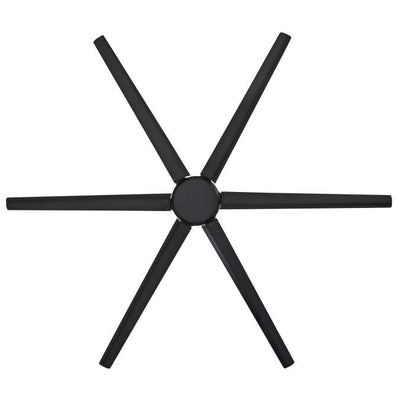 Widespan 100-Inch 6-Blade Matte Black Indoor/Outdoor Ceiling Fan, DC Motor, Remote Control Included