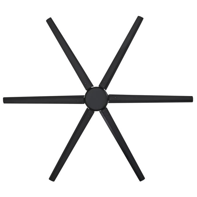 Widespan 100-Inch 6-Blade Matte Black Indoor/Outdoor Ceiling Fan, DC Motor, Remote Control Included