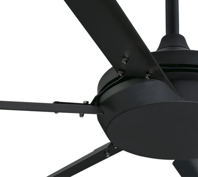 Widespan 100-Inch 6-Blade Matte Black Indoor/Outdoor Ceiling Fan, DC Motor, Remote Control Included