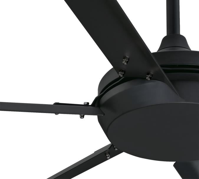 Widespan 100-Inch 6-Blade Matte Black Indoor/Outdoor Ceiling Fan, DC Motor, Remote Control Included