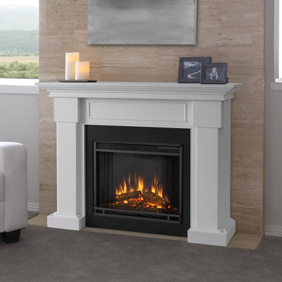 7910E-W Foyer Hillcrest Blanc Real Flame