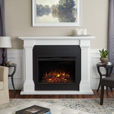 Callaway Grand Electric Fireplace in White by Real Flame