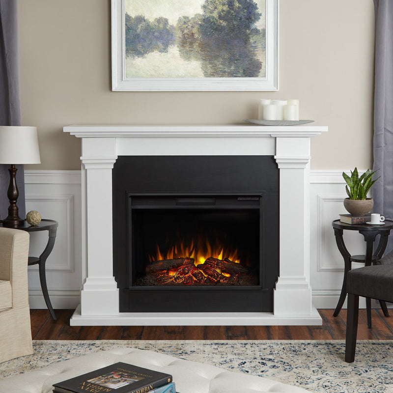 Callaway Grand Electric Fireplace in White by Real Flame