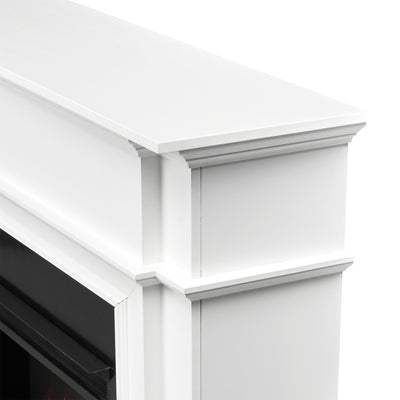 Foyer électrique Harlan Grand en blanc par Real Flame