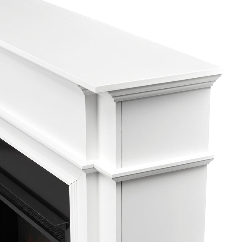 Foyer électrique Harlan Grand en blanc par Real Flame