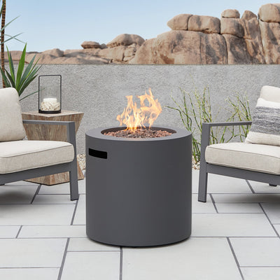 Aegean 24" Round Fire Pit with Hidden Propane Tank