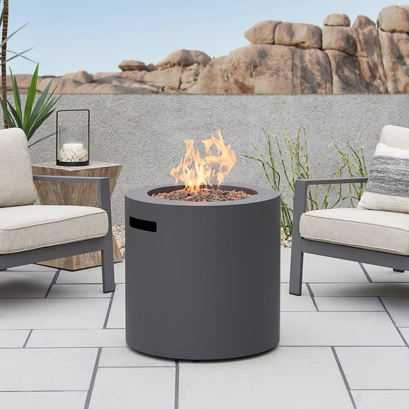 Aegean 24" Round Fire Pit with Hidden Propane Tank