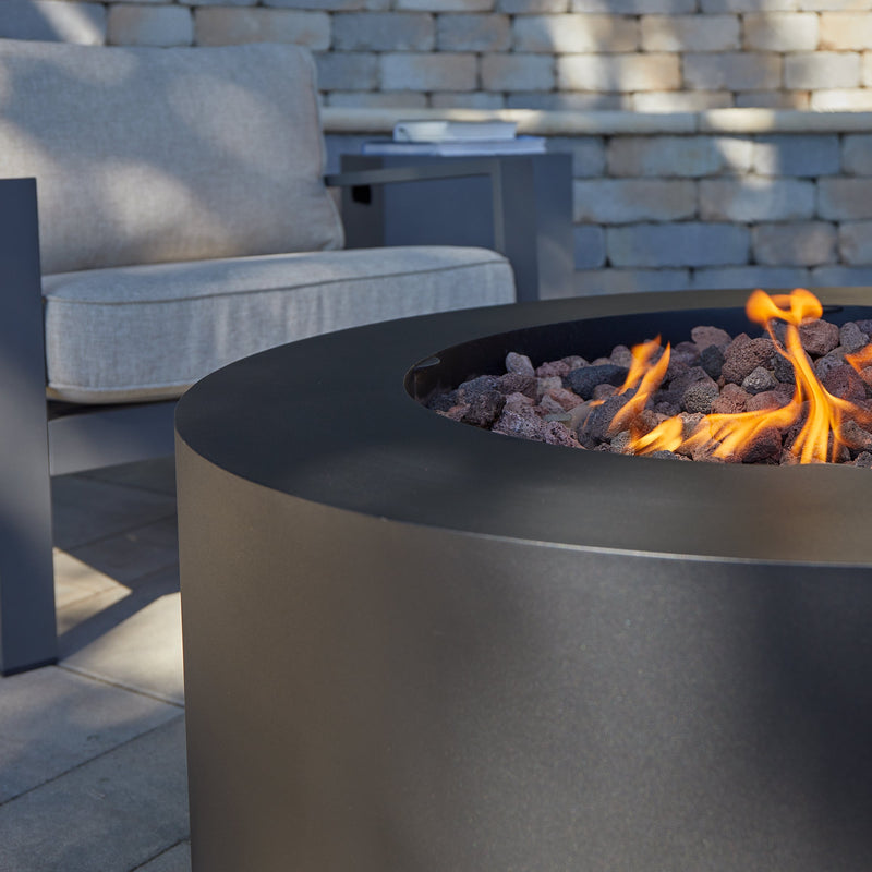 Aegean 36" Round Propane Fire Table with Natural Gas Conversion Kit by Real Flame