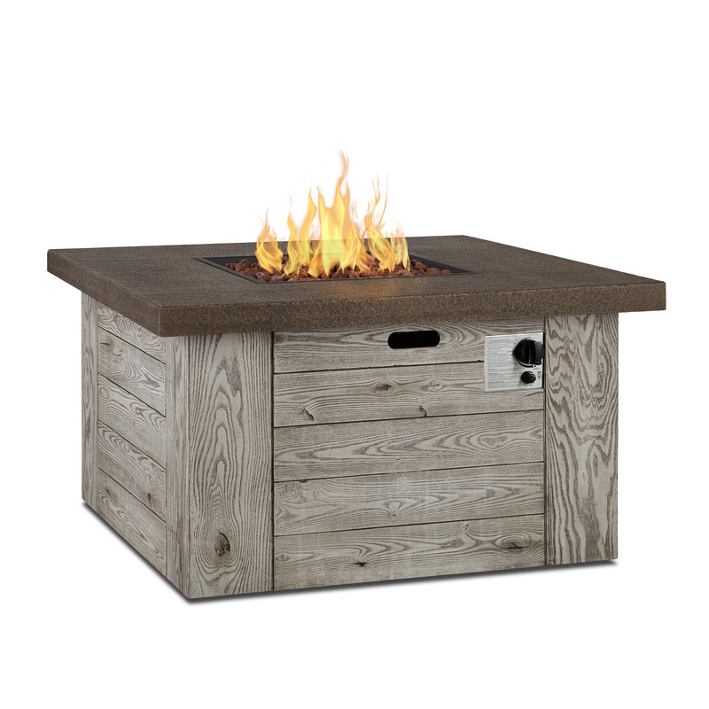 Forest Ridge Propane or Natural Gas Fire Pit Table With Hidden Propane Tank