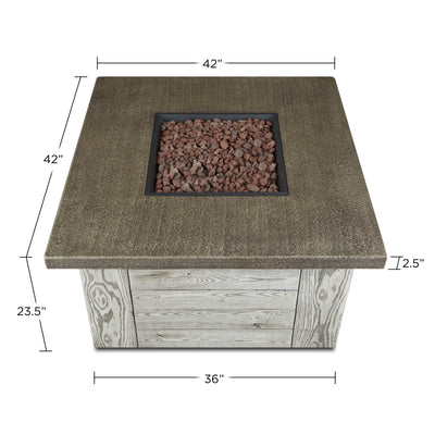 Forest Ridge Propane or Natural Gas Fire Pit Table With Hidden Propane Tank