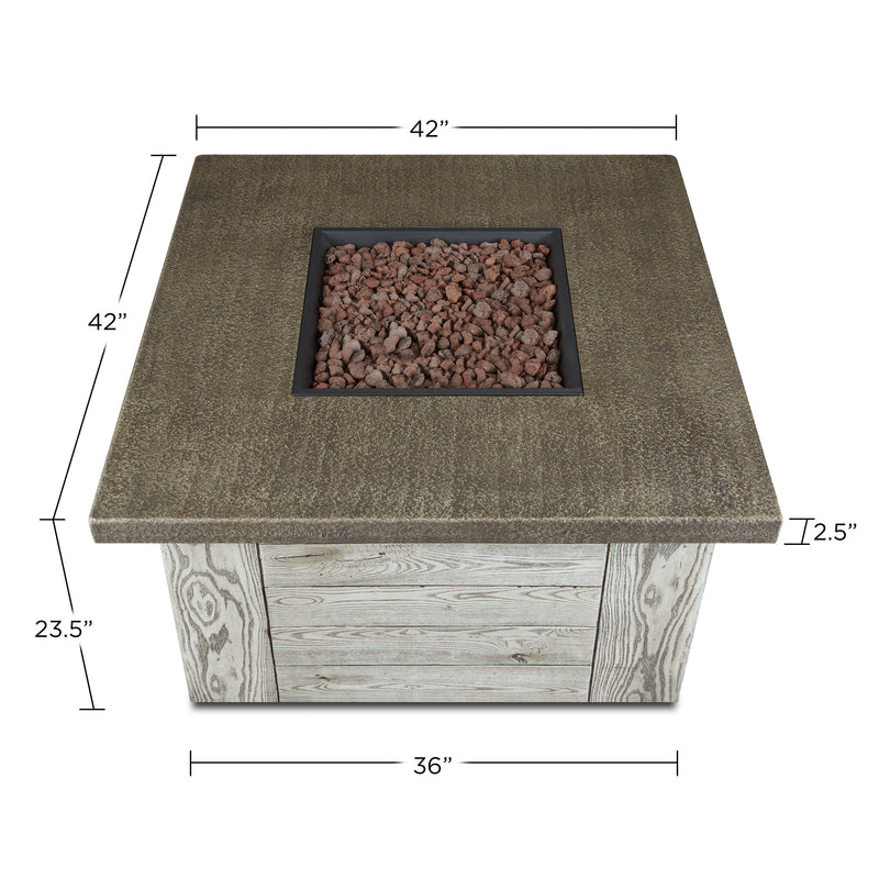 Forest Ridge Propane or Natural Gas Fire Pit Table With Hidden Propane Tank