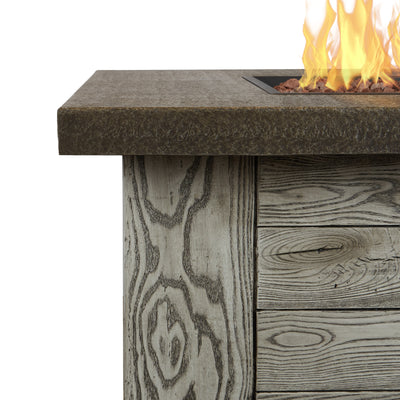 Forest Ridge Propane or Natural Gas Fire Pit Table With Hidden Propane Tank