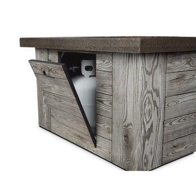 Forest Ridge Propane or Natural Gas Fire Pit Table With Hidden Propane Tank