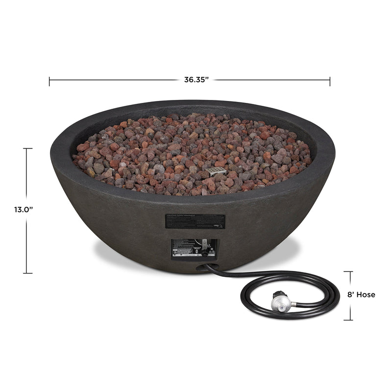 Riverside Propane Fire Bowl with Natural Gas Conversion Kit by Real Flame