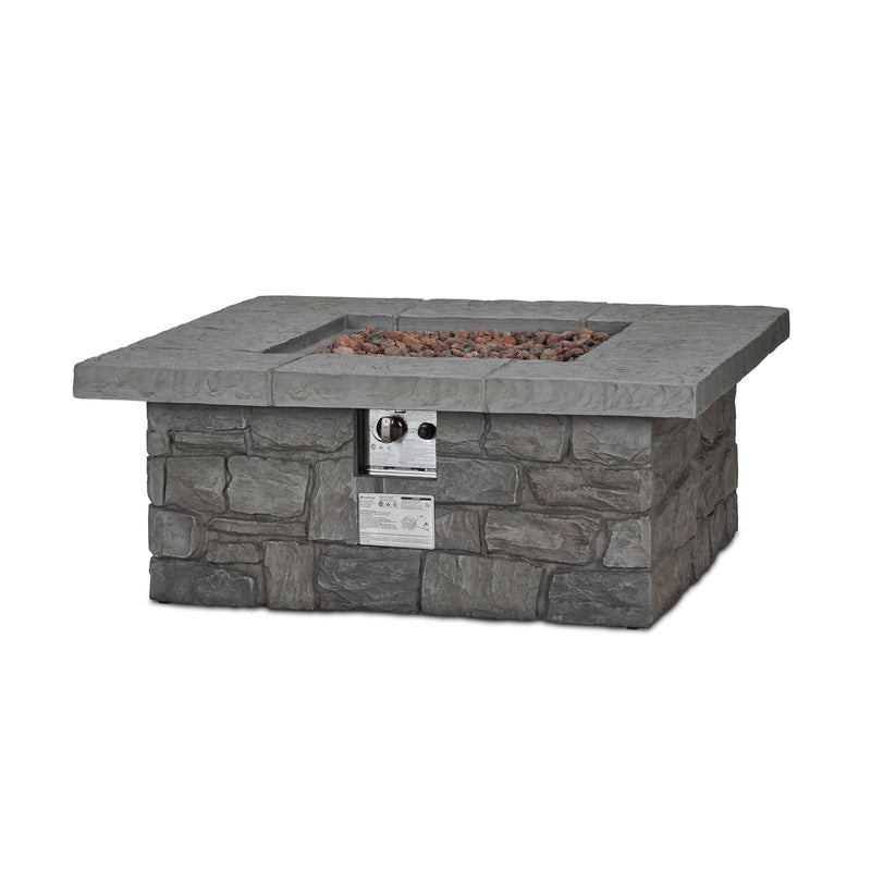 Sedona Square Propane Fire Table with Natural Gas Conversion Kit by Real Flame